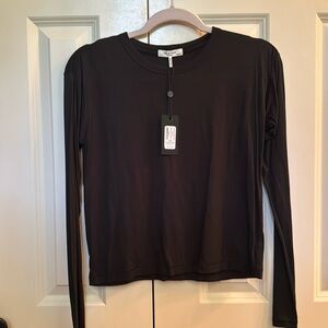 Rag & bone long sleeve black tee shirt